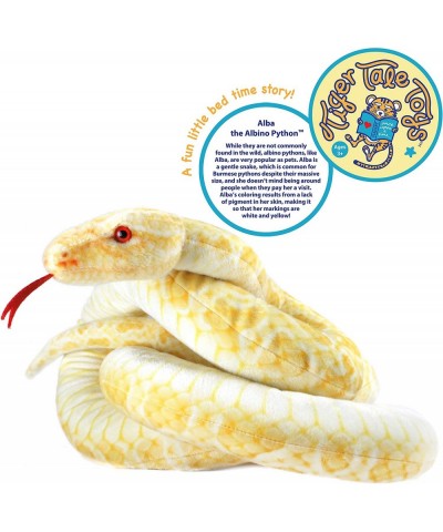 Alba The Albino Burmese Python - 100 Inch Long Stuffed Animal Plush Snake - by Tiger Tale Toys $75.39 Stuffed Animals & Teddy...