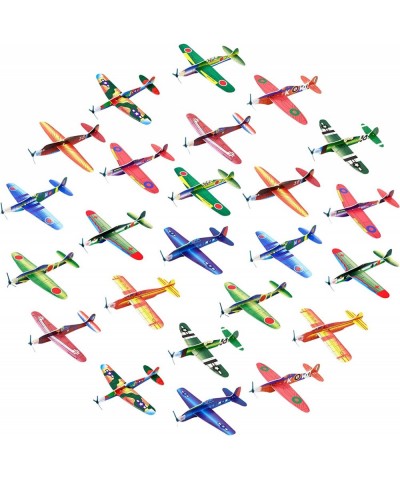 24 Pack Glider Planes - 8" Foam Airplane for Kids Party Favor Airplanes Carnival Prizes Airplane for Birthday Outdoor Flying ...