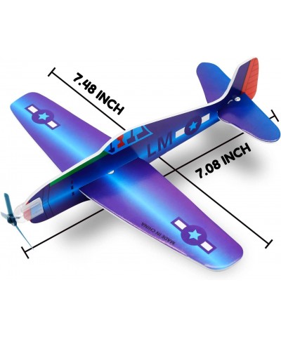 24 Pack Glider Planes - 8" Foam Airplane for Kids Party Favor Airplanes Carnival Prizes Airplane for Birthday Outdoor Flying ...