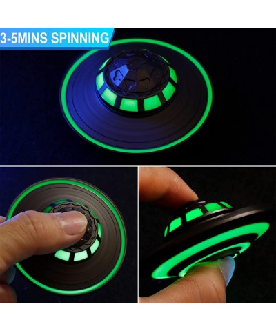 Cool UFO Fidget Spinner Metal Glow in The Dark Luminous Spaceship Fidgit Spinner Gift for Kids Adults Stress Anxiety Relief T...