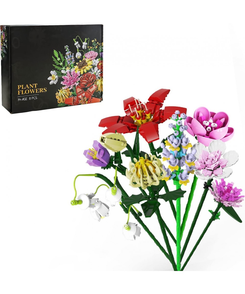 Flower Bouquet Building Kit 8pcs Artificial FlowerCollection DIY Building Block Toys for 12+Girl and Adult(753Pieces) $69.70 ...