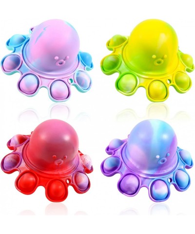 Mini Pop Keychain Octopus Pop 4 Pack Baby Bath Toys Christmas Valentine's Day Gifts Sensory Toys Fidget Toy Pack Reversible S...