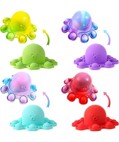 Mini Pop Keychain Octopus Pop 4 Pack Baby Bath Toys Christmas Valentine's Day Gifts Sensory Toys Fidget Toy Pack Reversible S...