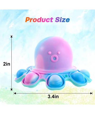 Mini Pop Keychain Octopus Pop 4 Pack Baby Bath Toys Christmas Valentine's Day Gifts Sensory Toys Fidget Toy Pack Reversible S...