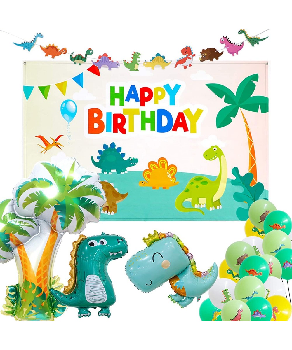 Dinosaur Birthday Party Decorations Dinosaur Theme Party Decors Kit with Happy Birthday Backdrop Dinosaurio Banner Jungle Din...