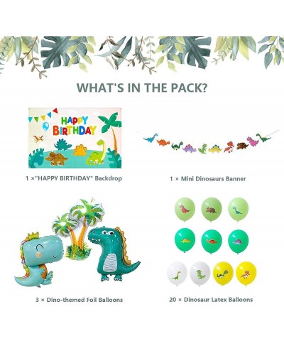 Dinosaur Birthday Party Decorations Dinosaur Theme Party Decors Kit with Happy Birthday Backdrop Dinosaurio Banner Jungle Din...