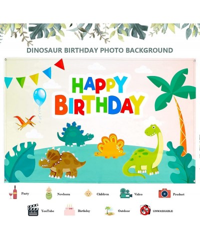 Dinosaur Birthday Party Decorations Dinosaur Theme Party Decors Kit with Happy Birthday Backdrop Dinosaurio Banner Jungle Din...