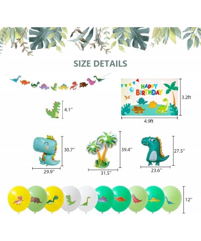 Dinosaur Birthday Party Decorations Dinosaur Theme Party Decors Kit with Happy Birthday Backdrop Dinosaurio Banner Jungle Din...