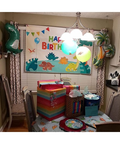 Dinosaur Birthday Party Decorations Dinosaur Theme Party Decors Kit with Happy Birthday Backdrop Dinosaurio Banner Jungle Din...