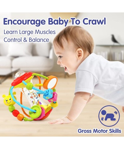 Baby Toys 0-6 Months - Baby Toys 6 to 12 Months Rattles with Mirror Spinner Beads Activity Ball Infant Toys Shaker Grab Rattl...