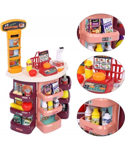 Kids Grocery Store Selling Playset - Supermarket Playset with Working Scanner Credit Card Machine a Variety of Fruits Shoppin...