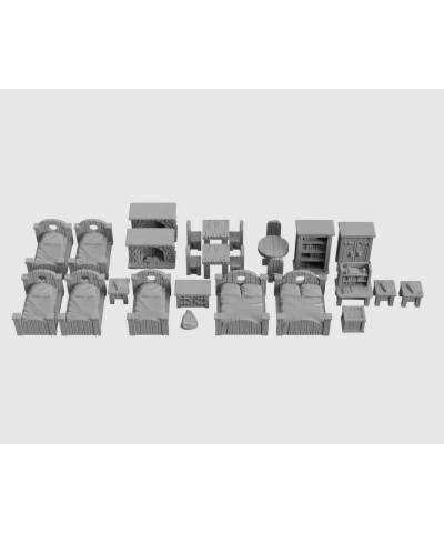 Tavern Furniture Set Set DND Terrain 28mm for Dungeons and Dragons D&D Pathfinder Warhammer 40k RPG Miniatures Age of Sigmar ...