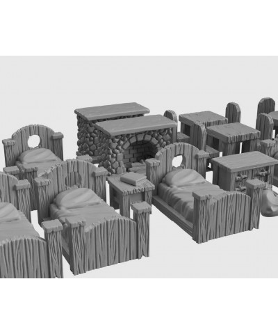 Tavern Furniture Set Set DND Terrain 28mm for Dungeons and Dragons D&D Pathfinder Warhammer 40k RPG Miniatures Age of Sigmar ...