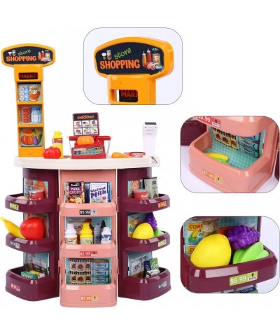 Kids Grocery Store Selling Playset - Supermarket Playset with Working Scanner Credit Card Machine a Variety of Fruits Shoppin...