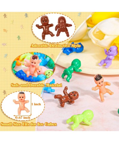 Mini Plastic Babies 100pcs Tiny Plastic Baby Figurines Small King Cake Babies Bulk for Ice Cube My Water Broke Baby Shower Ga...