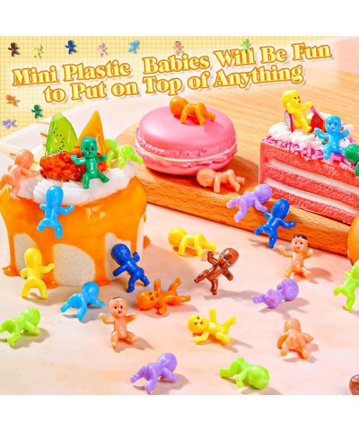 Mini Plastic Babies 100pcs Tiny Plastic Baby Figurines Small King Cake Babies Bulk for Ice Cube My Water Broke Baby Shower Ga...