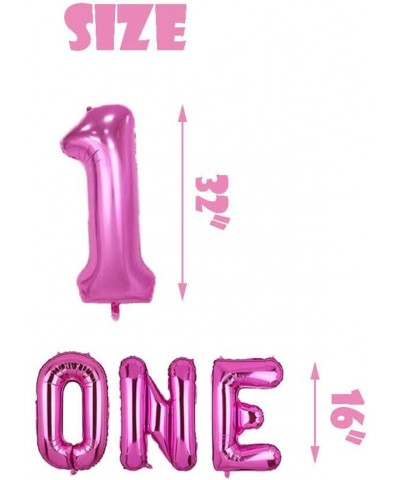 Minnie First Birthday Balloons Pink and Black Minnie Inspired First Year Banner Minnie One Balloons Mouse Girls 1st Birthday ...