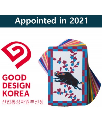 (Hwatu | Appointed as Good Design Korea - Beautiful Korean Hanafuda Card Game - Tin Case Included $39.68 Card Games