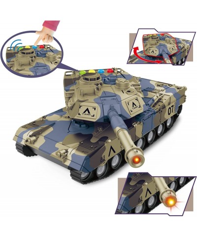 Friction Powered Toy Military Vehicle for Boys Army Rescue Helicopter and Tank Battle Truck Toy Pretend Play Action Lights an...