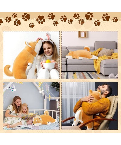 28 Inch Giant Shiba Inu Plush Soft Stuffed Animal Dog Plush Shiba Inu Pillow Sleeping Comfort Cushion Large Corgi Plush Toy S...