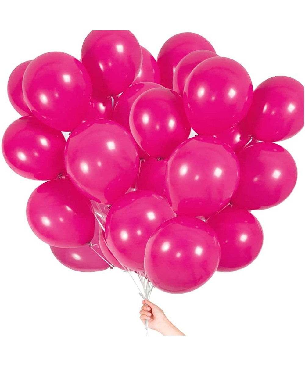 25 pcs Hot Pink Latex Balloons for Birthday Party Decoration Supplies Princess Helium Balloons for Wedding Bridal Baby Shower...