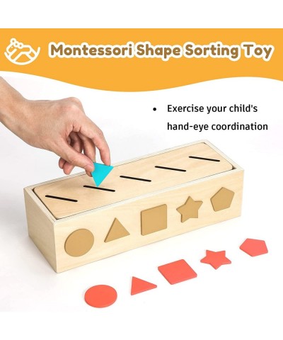 Montessori Toys for Toddlers Wooden Color Shape & Number Sorting Matching Box Fine Motor Skill Toy Early Educational Learning...