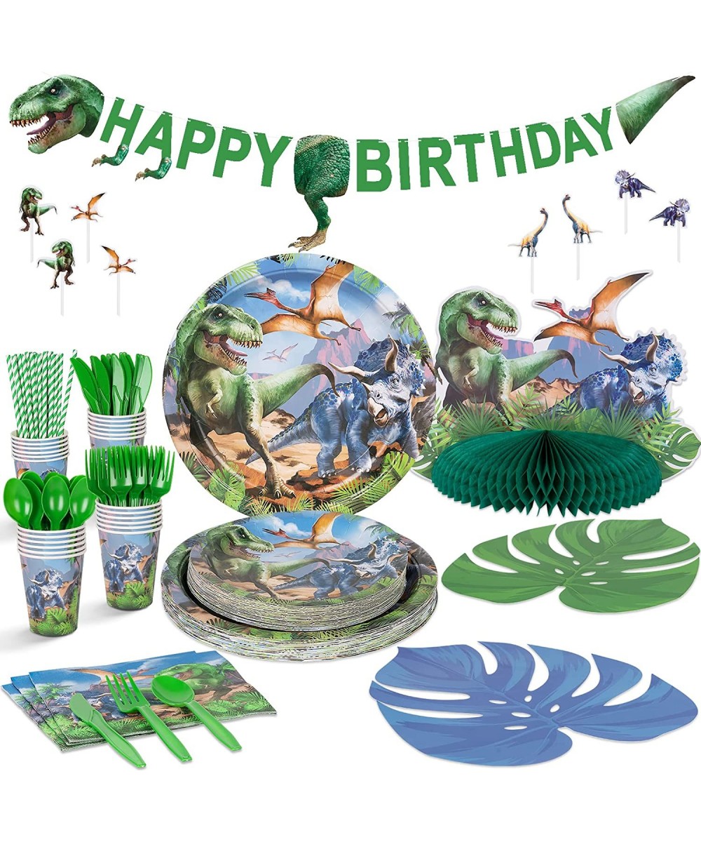 Dinosaur Birthday Party Supplies Serves 24 Dinosaur Party Decorations Complete Pack Includes Centerpiece Cupcake Toppers Palm...