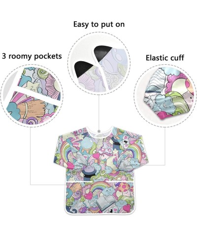 Kids Art Smocks Waterproof Long Sleeve Artist Painting Aprons with 2 Pockets Cartoon Pattern $26.72 Kids' Artist Aprons & Smocks