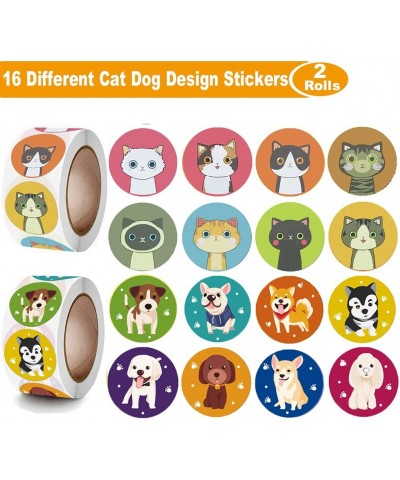 Dog and Cat Stickers for Kids 16 Designs 1000 Pcs Dog Cat Cartoon Labels Stickers for Birthday Party Favors School Reward Scr...