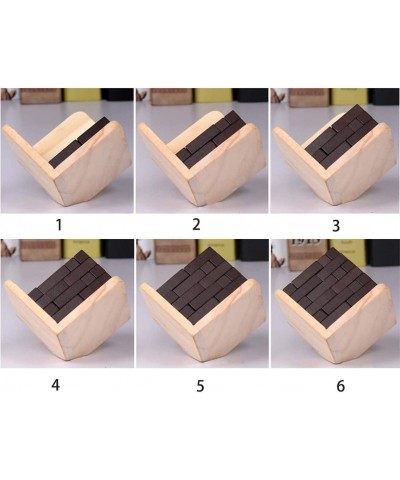 Wooden Brain Teaser Puzzle Cube Wooden Puzzles T-Shaped Jigsaw Logic Puzzle Educational Toy for Kids and Adults (Wine) $19.76...