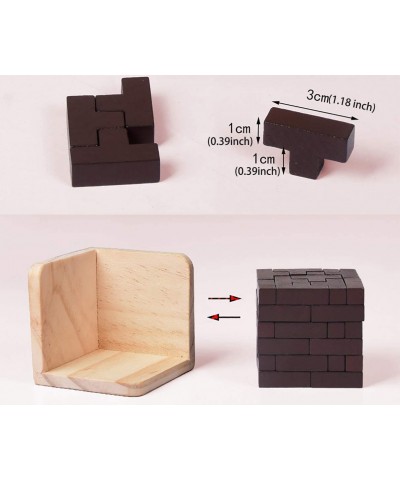 Wooden Brain Teaser Puzzle Cube Wooden Puzzles T-Shaped Jigsaw Logic Puzzle Educational Toy for Kids and Adults (Wine) $19.76...