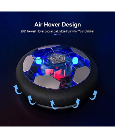 2-in-1 Hover Hockey Soccer Gifts for Boys 4-8 Rechargeable Led Lights Floating Hover Soccer Hockey Ball Set Sports Indoor Hoc...