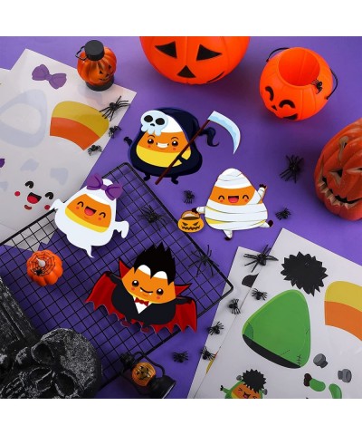 24 Set Halloween Crafts for Kids DIY Candy Corn Craft Make Your Own Simple Fall Arts Crafts for Boys Girls Halloween Party Fa...