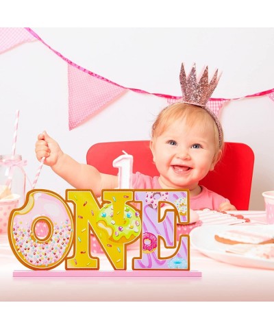 Donut One Sign 1st Birthday Party Dount Table Centerpieces Donut One Letters Sign Donut Sprinkles 1st Birthday Decorations De...