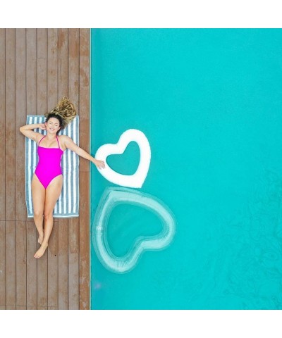 Mini White Heart | Small Inflatable Heart for Pool Parties Wedding Travel Photo Prop $29.96 Swimming Pool & Outdoor Water Toys