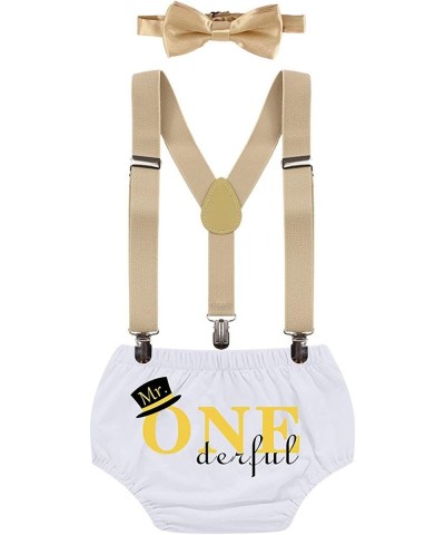 Mr. Onederful Cake Smash Outfit Boy First Birthday Photo Shoot Set Bloomers Suspenders Bowtie Baby Shower Costume $25.23 Kids...