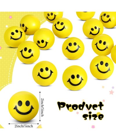 100 Pcs Smile Face Stress Balls Bulk 2 Inch Funny Face Stress Relief Balls Mini Foam Smile Face Toys for Finger Exercise Scho...