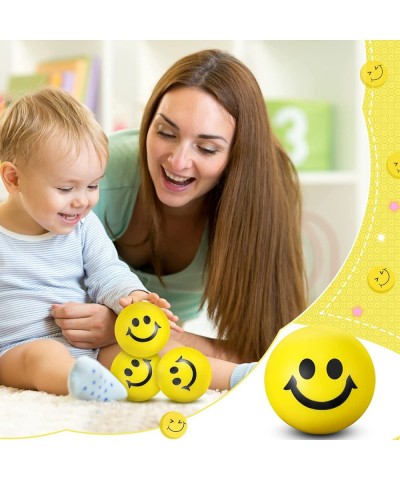 100 Pcs Smile Face Stress Balls Bulk 2 Inch Funny Face Stress Relief Balls Mini Foam Smile Face Toys for Finger Exercise Scho...