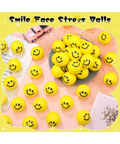 100 Pcs Smile Face Stress Balls Bulk 2 Inch Funny Face Stress Relief Balls Mini Foam Smile Face Toys for Finger Exercise Scho...