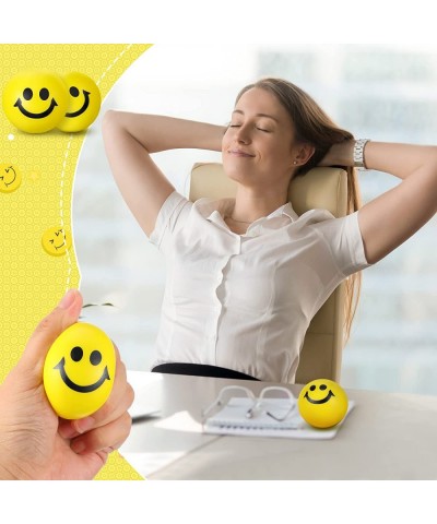 100 Pcs Smile Face Stress Balls Bulk 2 Inch Funny Face Stress Relief Balls Mini Foam Smile Face Toys for Finger Exercise Scho...