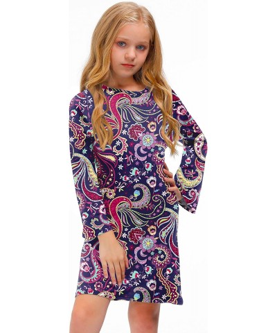 Girl's 70s Retro Hippie Bell Sleeve Midi Dress with Headband 4-12 Years $30.88 Kids' Costumes