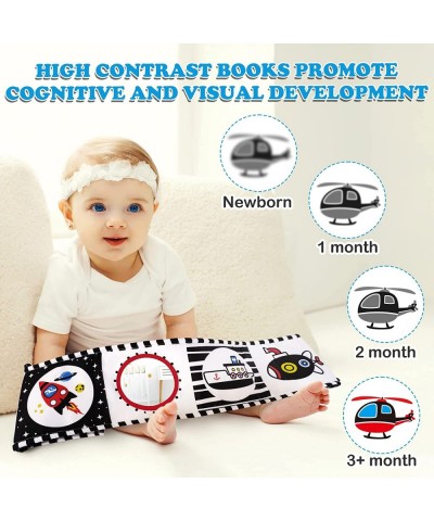 Baby Toys 0-6 Months - Black and White Soft Book 2 Pack Tummy Time Mirror Infant Toys High Contrast Baby Newborn Toys Gifts f...