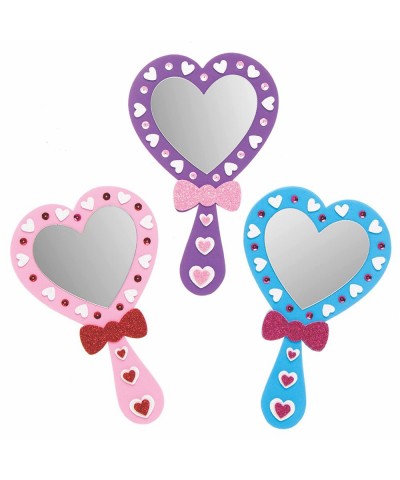 AX740 Heart Mirror Kits - Pack of 4 Foam Craft Project for Kids Children's Arts and Crafts Fantasy Parties Gifts Keepsakes $1...