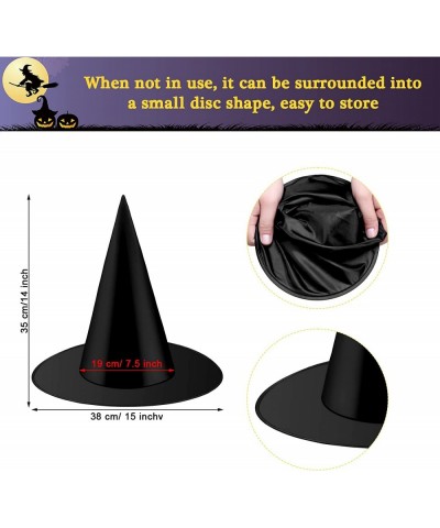 Halloween Witch Costume Accessory Plastic Witch Broom Kids Black Witch Hat Wizard Flying Broom Photography Prop Toy Wizard Co...