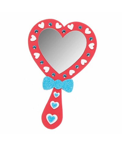 AX740 Heart Mirror Kits - Pack of 4 Foam Craft Project for Kids Children's Arts and Crafts Fantasy Parties Gifts Keepsakes $1...