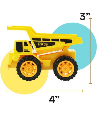 Builders Play Set - 24 Piece Kids Construction Toys with Bulldozer Dump Truck Front Loader and Backhoe Toy Trucks Diecast Sig...