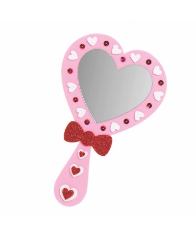 AX740 Heart Mirror Kits - Pack of 4 Foam Craft Project for Kids Children's Arts and Crafts Fantasy Parties Gifts Keepsakes $1...