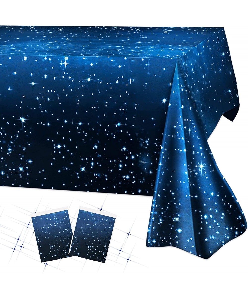 2 Pack Space Tablecloth for Party Supplies - Table Covers for Space Galaxy Stars Theme Party Decoration for Birthday Home Sta...