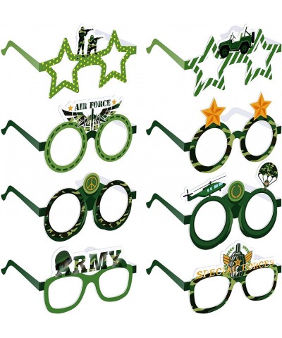 32 Pcs Army Military Party Decorations Camouflage Paper Eyeglasses Camouflage Themed Party Favors Camo Birthday Glasses Army ...