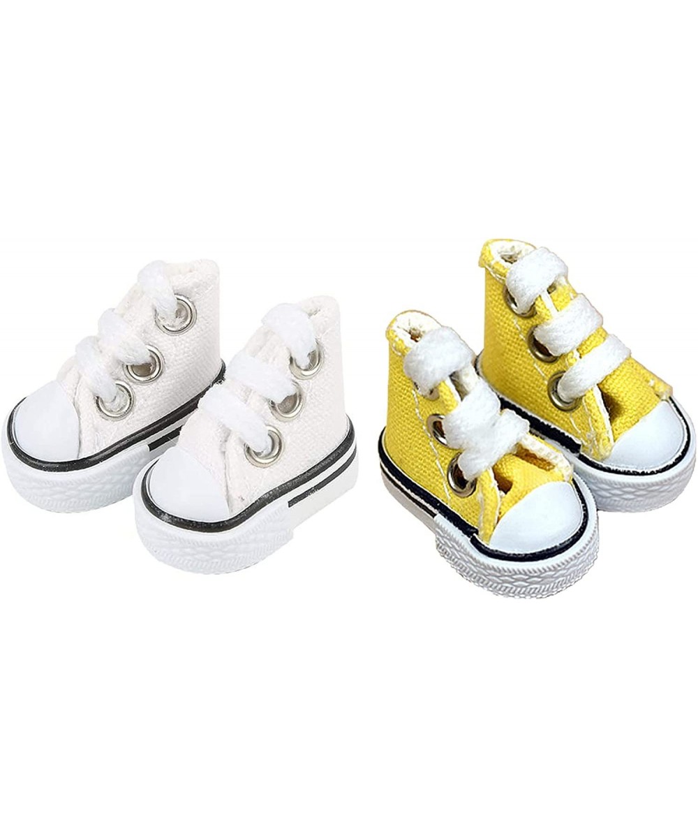 Mini Finger Shoes Skateboard Kits Cute Canvas Sneaker Skate Board Shoes Dance Shoesfor Finger Breakdance Fingerboard Doll Sho...